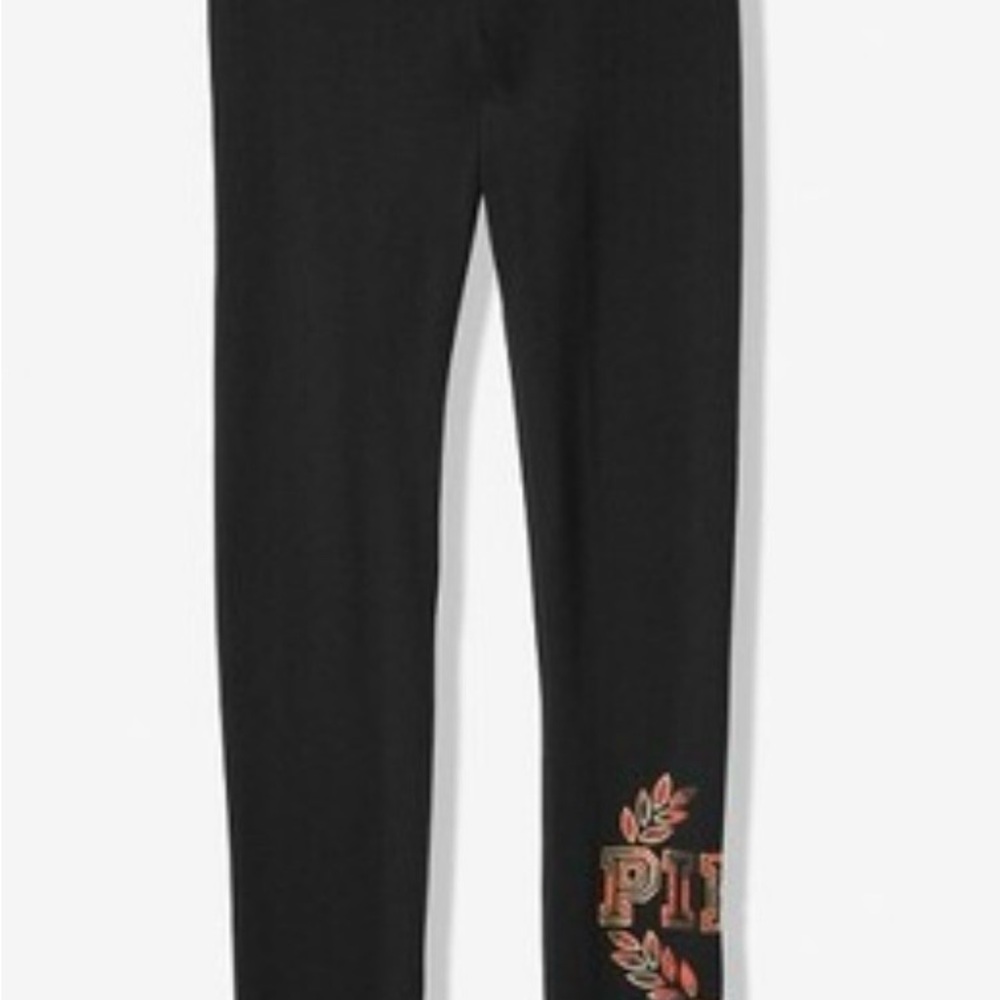 PINK Victoria's Secret Black yoga pants  with Logo.